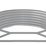 Garden Raised Bed Galvanised Steel 249x100x36 cm Grey
