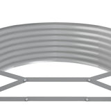 Garden Raised Bed Galvanised Steel 249x100x36 cm Grey - 45-Degree Angle