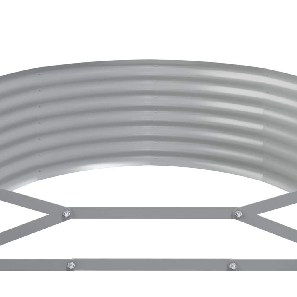 Garden Raised Bed Galvanised Steel 322x100x36 cm Grey