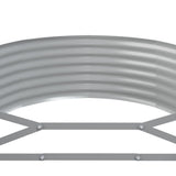 Garden Raised Bed Galvanised Steel 322x100x36 cm Grey