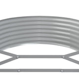 Garden Raised Bed Galvanised Steel 322x100x36 cm Grey - 45-Degree Angle