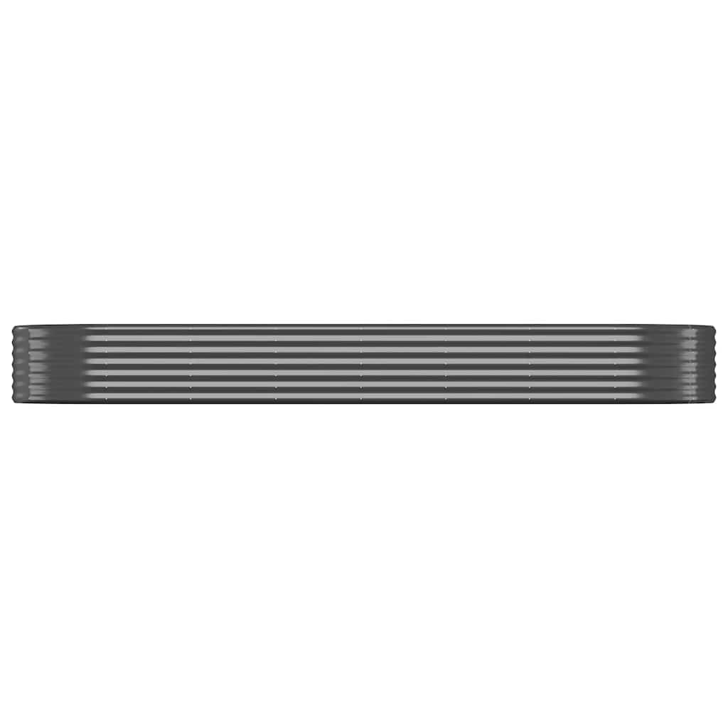 Garden Raised Bed Galvanised Steel 322x100x36 cm Anthracite