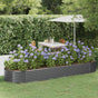 Garden Raised Bed Galvanised Steel 322x100x36 cm Anthracite