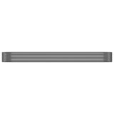 Garden Raised Bed Galvanised Steel 396x100x36 cm Grey