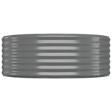 Garden Raised Bed Galvanised Steel 396x100x36 cm Grey