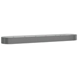 Garden Raised Bed Galvanised Steel 507x100x36 cm Grey