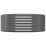 Garden Raised Bed Galvanised Steel 507x100x36 cm Anthracite - Top-Down View