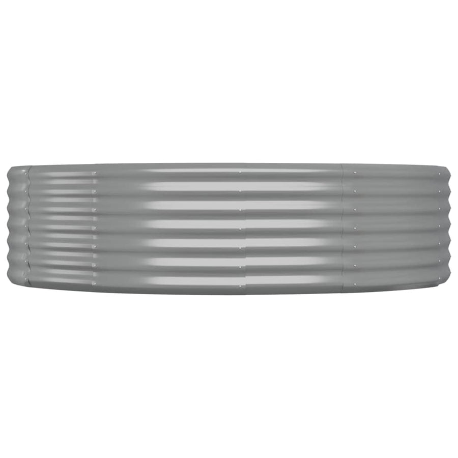 Garden Raised Bed Galvanised Steel 140x140x36 cm Grey