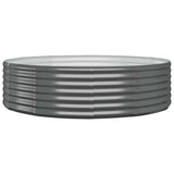 Garden Raised Bed Galvanised Steel 140x140x36 cm Anthracite