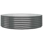 Garden Raised Bed Galvanised Steel 140x140x36 cm Anthracite