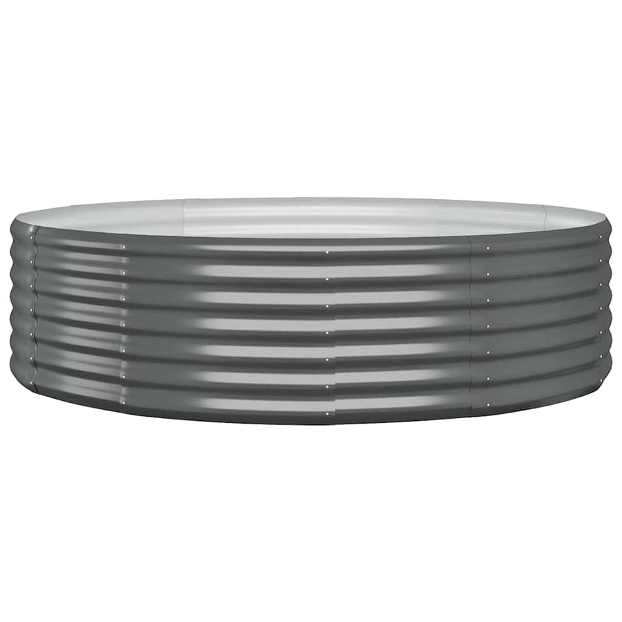 Garden Raised Bed Galvanised Steel 140x140x36 cm Anthracite