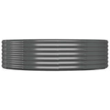 Garden Raised Bed Galvanised Steel 140x140x36 cm Anthracite