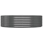 Garden Raised Bed Galvanised Steel 140x140x36 cm Anthracite