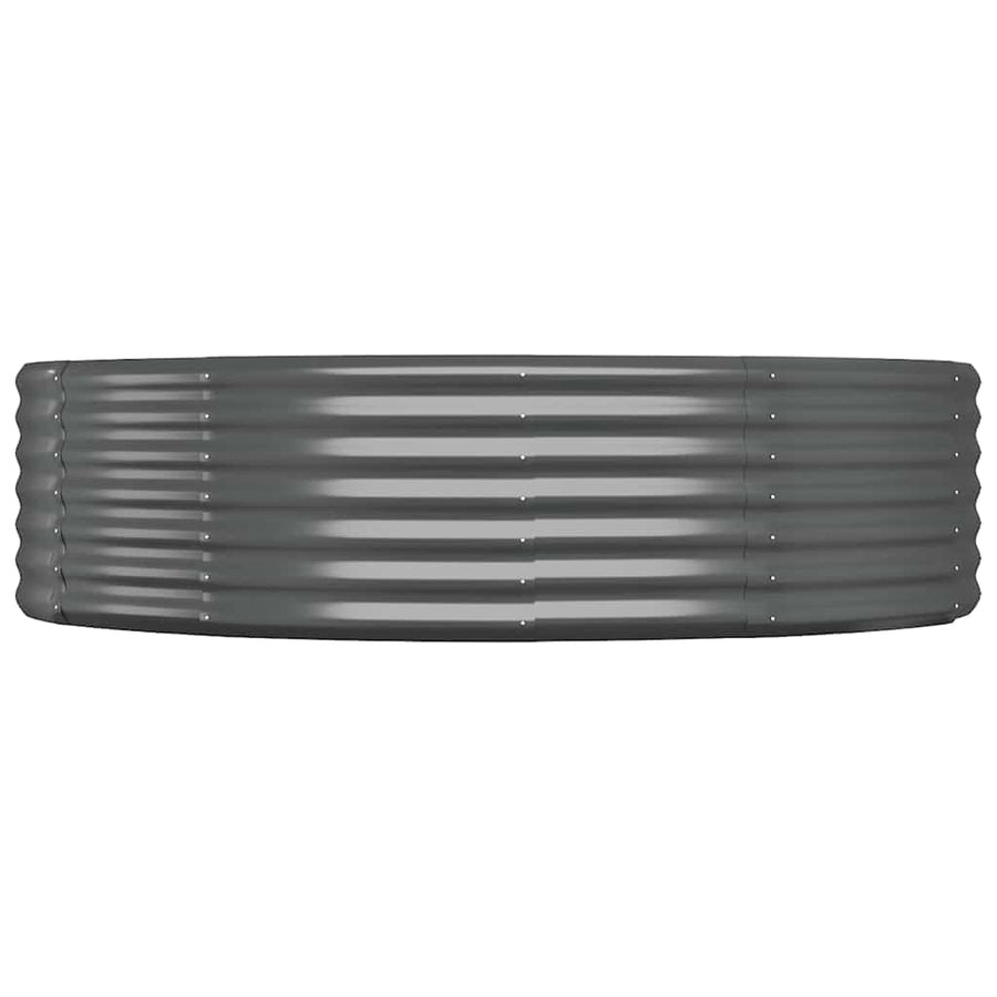 Garden Raised Bed Galvanised Steel 140x140x36 cm Anthracite