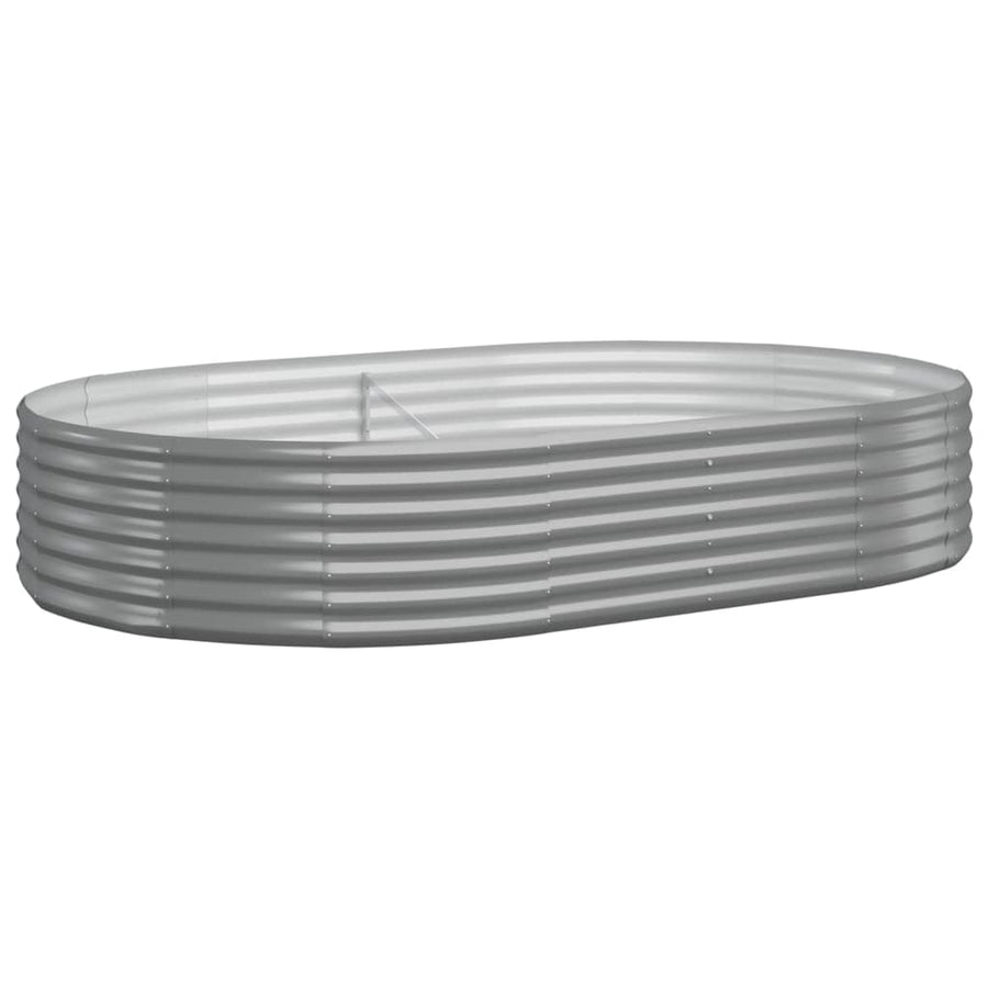 Garden Raised Bed Galvanised Steel 214x140x36 cm Grey