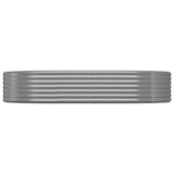 Garden Raised Bed Galvanised Steel 214x140x36 cm Grey