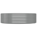 Garden Raised Bed Galvanised Steel 214x140x36 cm Grey