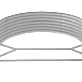 Garden Raised Bed Galvanised Steel 214x140x36 cm Grey - 45-Degree Angle