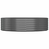 Garden Raised Bed Galvanised Steel 214x140x36 cm Anthracite