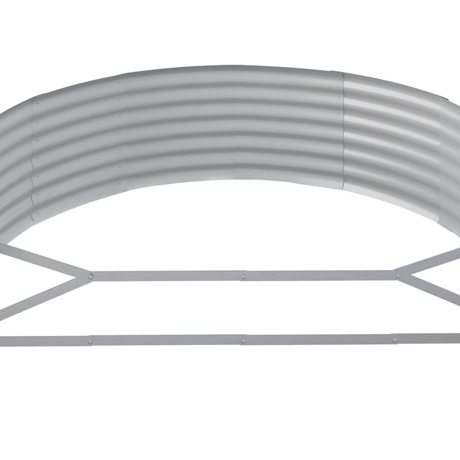Garden Raised Bed Galvanised Steel 214x140x36 cm Anthracite