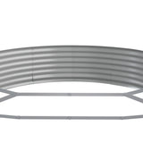Garden Raised Bed Galvanised Steel 296x140x36 cm Grey - 45-Degree Angle