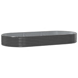 Garden Raised Bed Galvanised Steel 296x140x36 cm Anthracite