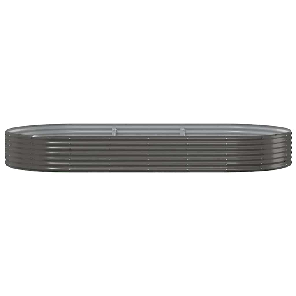 Garden Raised Bed Galvanised Steel 296x140x36 cm Anthracite