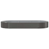 Garden Raised Bed Galvanised Steel 296x140x36 cm Anthracite