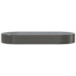 Garden Raised Bed Galvanised Steel 296x140x36 cm Anthracite