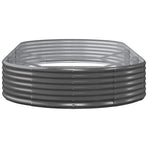 Garden Raised Bed Galvanised Steel 296x140x36 cm Anthracite