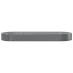 Garden Raised Bed Galvanised Steel 373x140x36 cm Grey