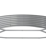 Garden Raised Bed Galvanised Steel 373x140x36 cm Grey