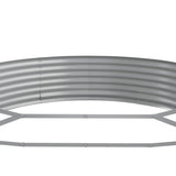 Garden Raised Bed Galvanised Steel 373x140x36 cm Grey - 45-Degree Angle