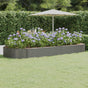 Garden Raised Bed Galvanised Steel 373x140x36 cm Grey