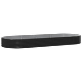 Garden Raised Bed Galvanised Steel 373x140x36 cm Anthracite
