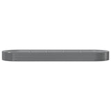 Garden Raised Bed Galvanised Steel 450x140x36 cm Grey - Side View