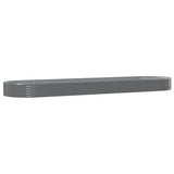 Garden Raised Bed Galvanised Steel 523x140x36 cm Grey