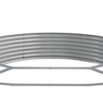 Garden Raised Bed Galvanised Steel 523x140x36 cm Grey