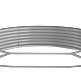 Garden Raised Bed Galvanised Steel 523x140x36 cm Grey - 45-Degree Angle