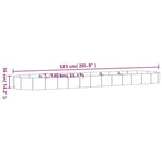Garden Raised Bed Galvanised Steel 523x140x36 cm Grey