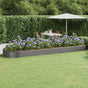 Garden Raised Bed Galvanised Steel 523x140x36 cm Grey