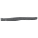 Garden Raised Bed Galvanised Steel 600x140x36 cm Grey - Front View