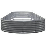 Garden Raised Bed Galvanised Steel 600x140x36 cm Grey