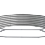 Garden Raised Bed Galvanised Steel 600x140x36 cm Grey