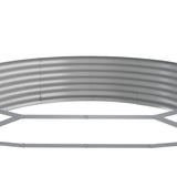 Garden Raised Bed Galvanised Steel 600x140x36 cm Grey - 45-Degree Angle