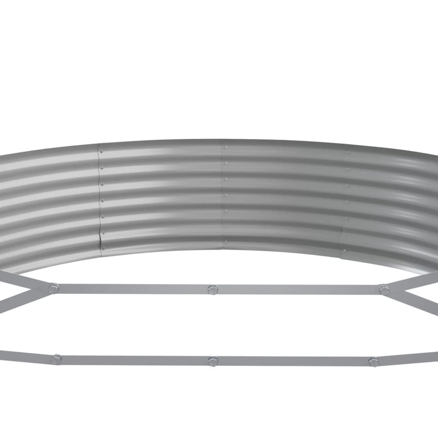 Garden Raised Bed Galvanised Steel 600x140x36 cm Grey