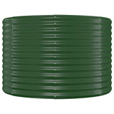 Garden Raised Bed Galvanised Steel 100x100x68 cm Green