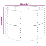 Garden Raised Bed Galvanised Steel 100x100x68 cm Green