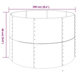 Garden Raised Bed Galvanised Steel 100x100x68 cm Brown - 45-Degree Angle