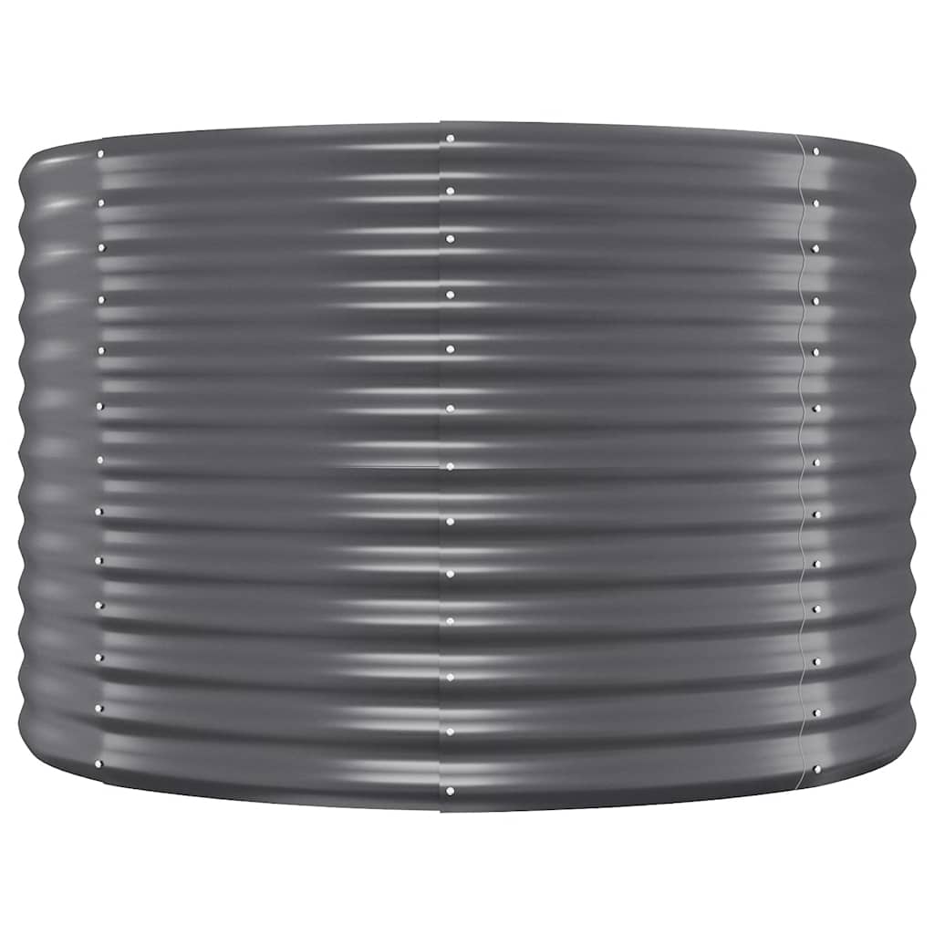 Garden Raised Bed Galvanised Steel 100x100x68 cm Anthracite
